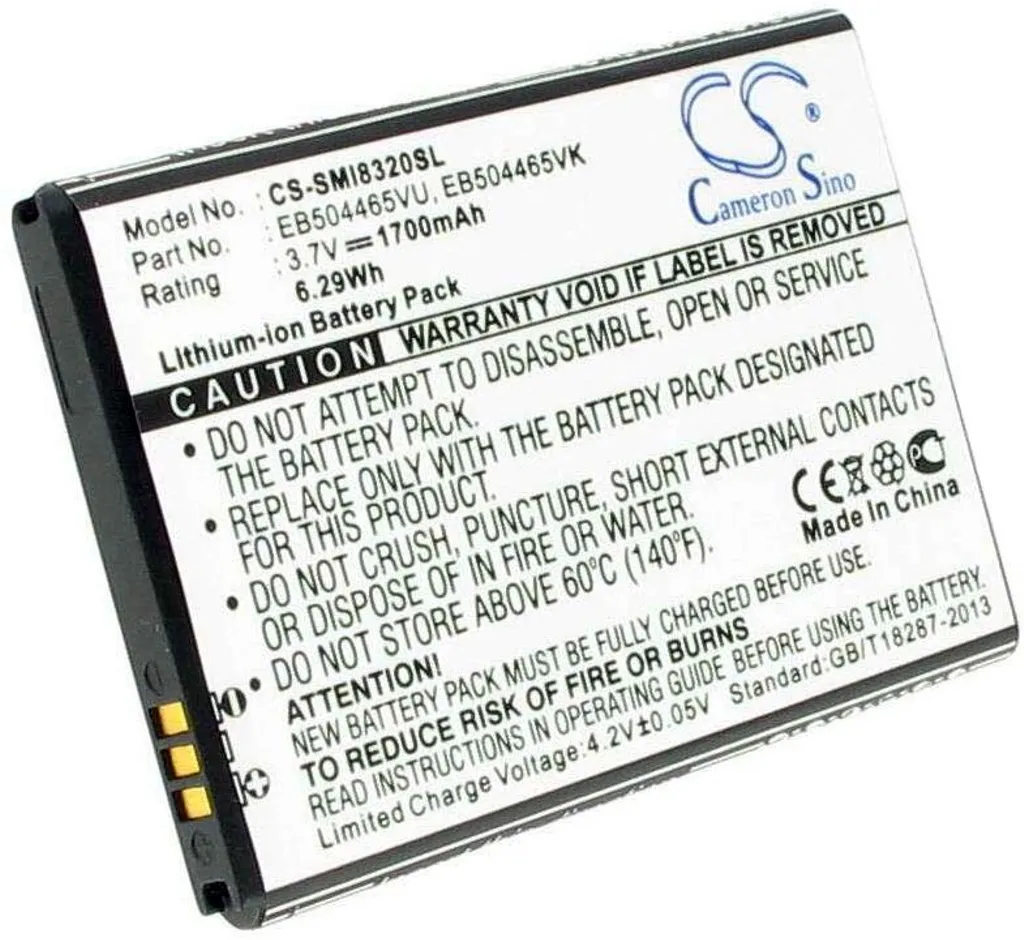 Batteri til EB504465VK for Samsung, 3.6V (3.7V), 1500 mAh v:3138659