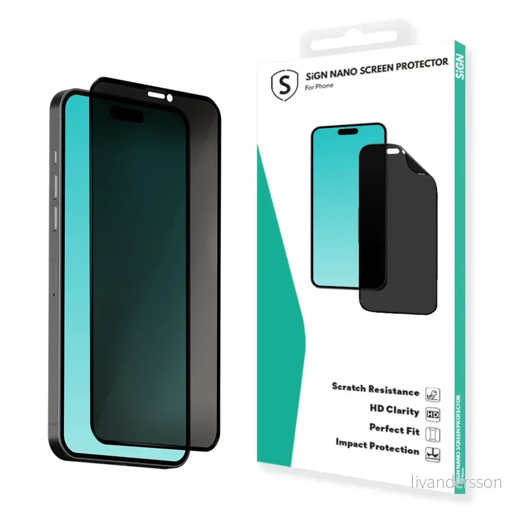 SiGN Strong Nano Privacy Skjermbeskytter Privacy till Xiaomi Redmi Note 15 Pro v:5308613