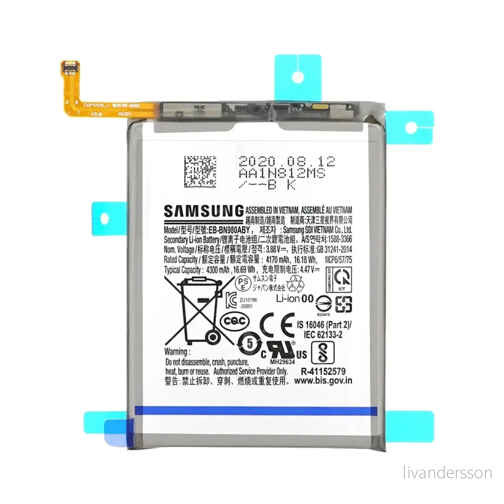 Samsung Galaxy Note 20 5G Batteri – Original v:7331318 Samsung Galaxy Note 20 5G Batteri – Original v:7331318