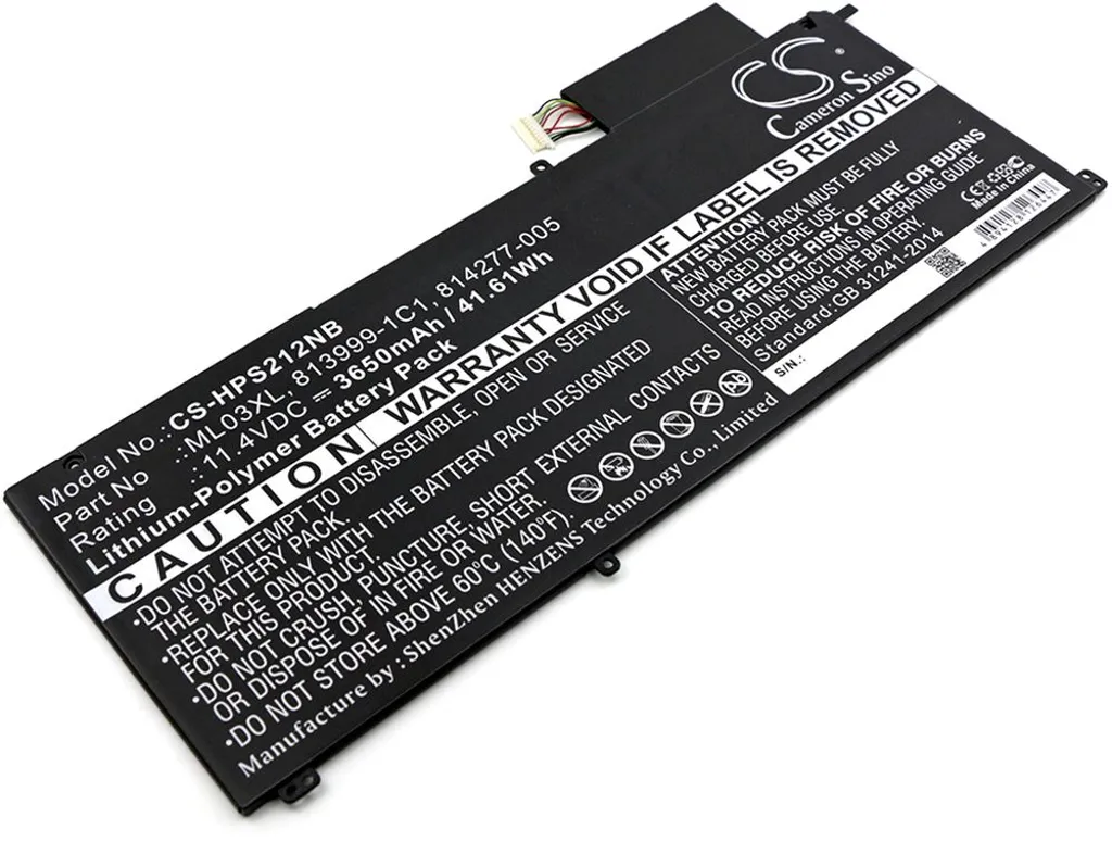 Batteri til Hp Spectre X2 12-A000NS, 11.4V, 3650 mAh v:6949993