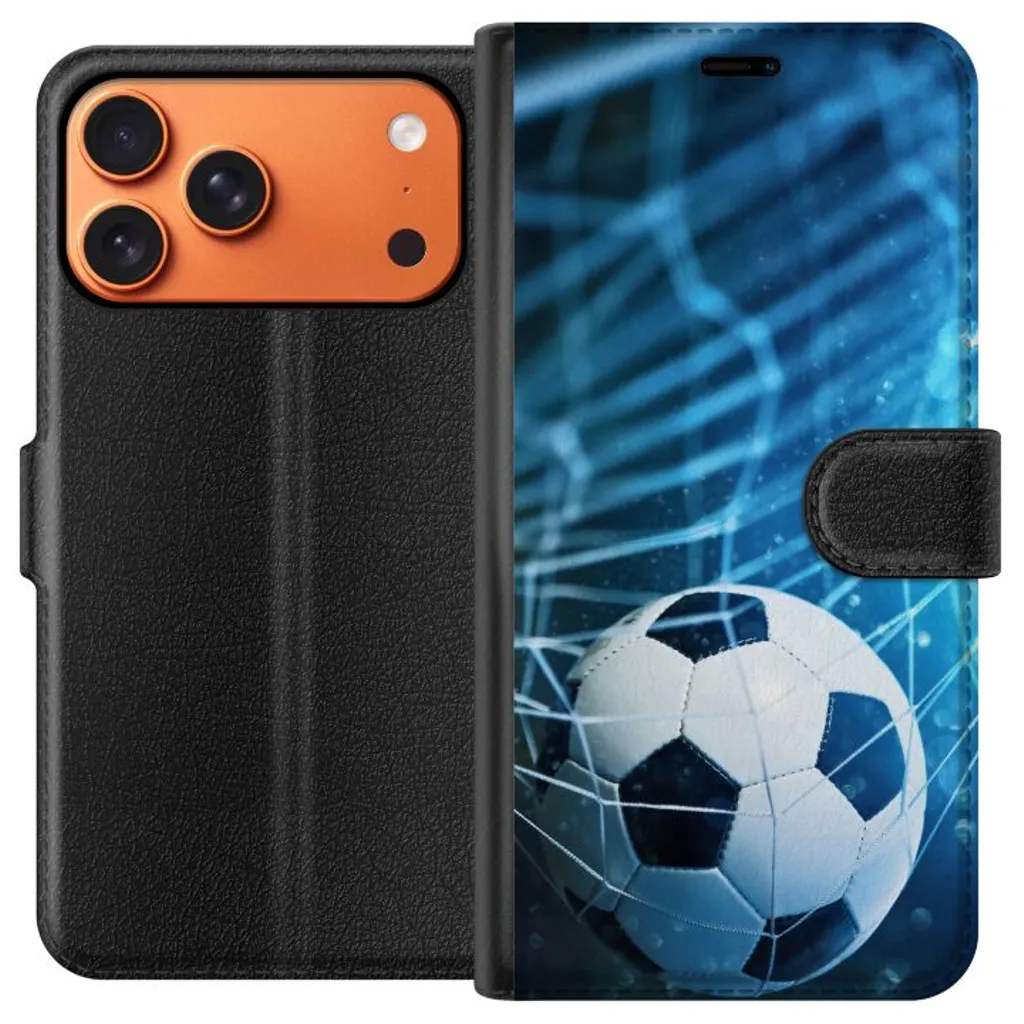 Apple iPhone 17 Pro Max Sort Lommebokdeksel Fotboll v:9898263