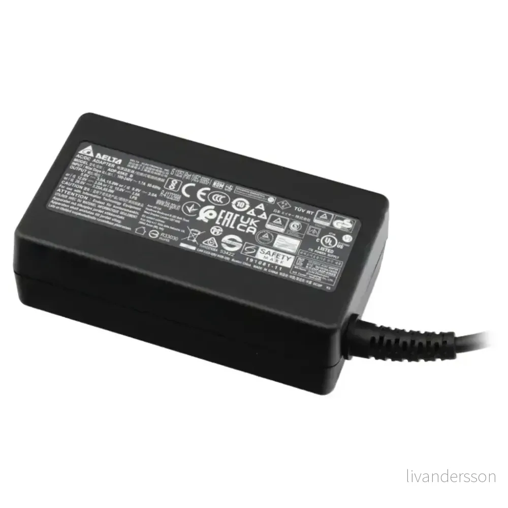 Original strømadapter til Acer Chromebook R856LT-TCO 65W v:9292291