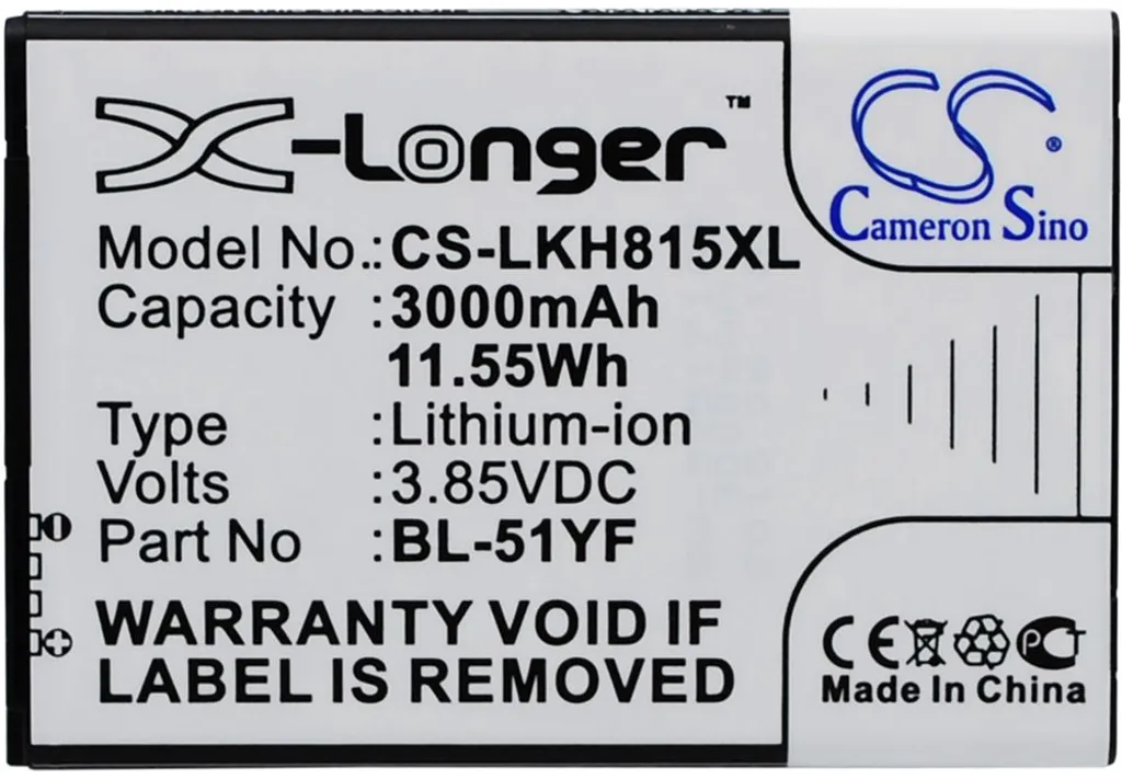 Batteri til BL-51YH for LG, 3.85V, 3000 mAh v:7194351