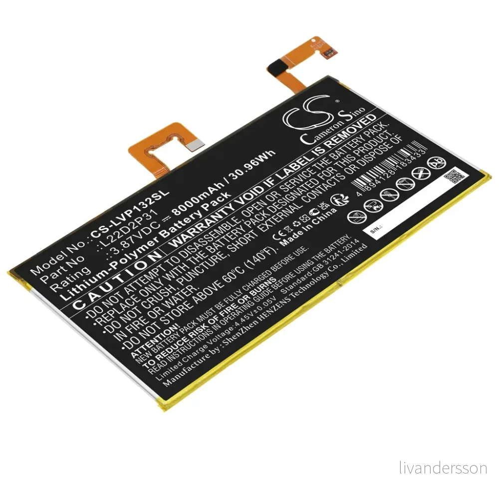 Batteri til Lenovo Tab P11 Pro etc v:4372773