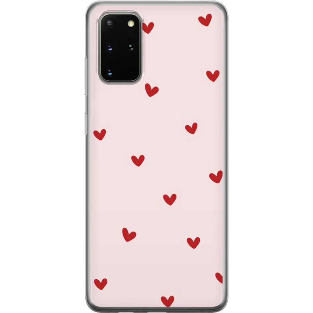 Samsung Galaxy S20+ Gjennomsiktig Telefondeksel Små Hjärtan v:1837363