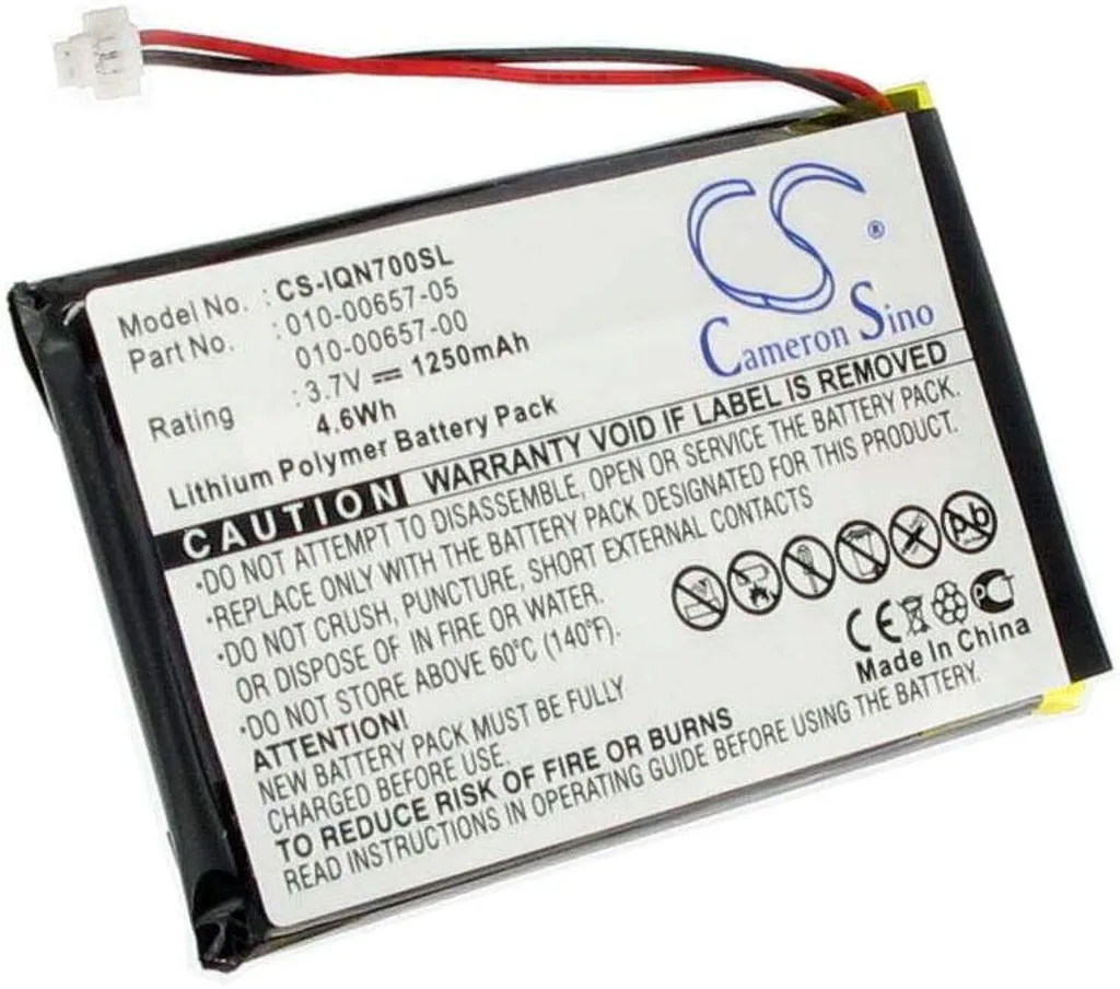 Batteri til Garmin Nuvi 700 ( 2 wires ), 3,6(3,7)V, 1250mAh v:2170538