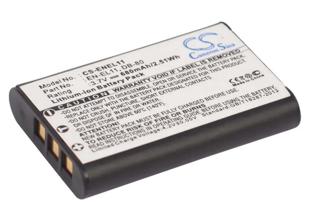 Batteri til Sanyo Xacti DMX-E10, 3,6 (3,7)V, 680mAh v:2336050