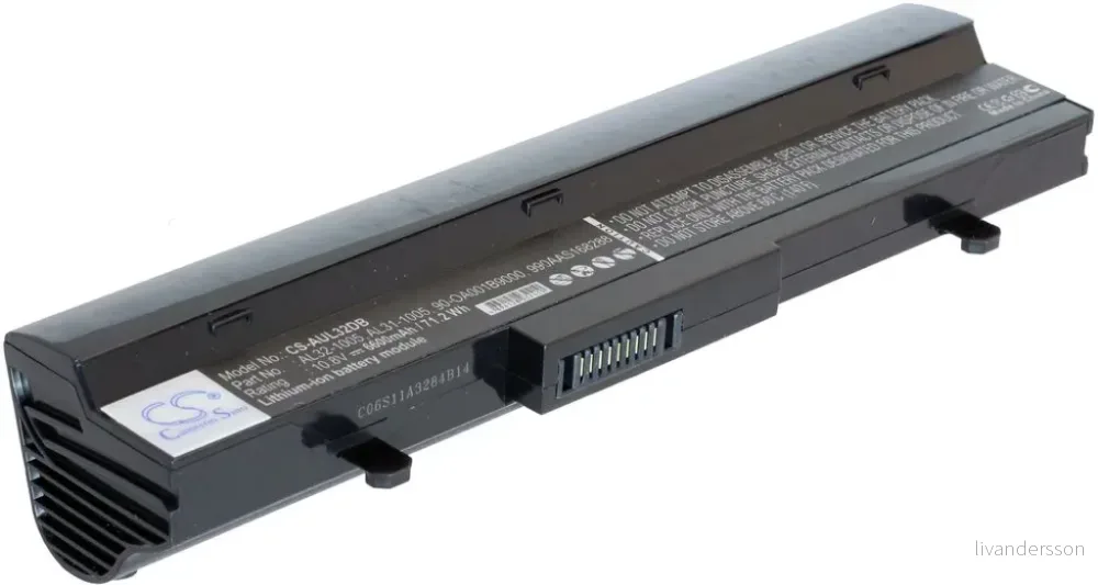 Batteri til Asus Eee PC R1005PX, 10,8V, 6600mAh v:6251092