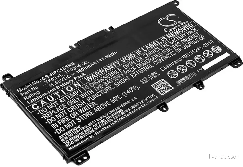 Batteri til HP 14-bp106TX, 11,55, 3600mAh v:7933218