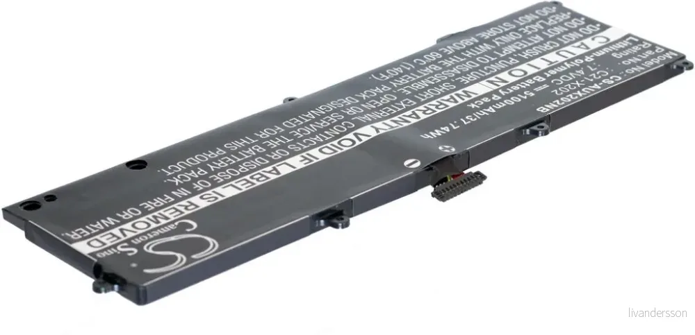 Batteri til Asus VivoBook X201E-KX137H, 7.4V, 5100 mAh v:8111581