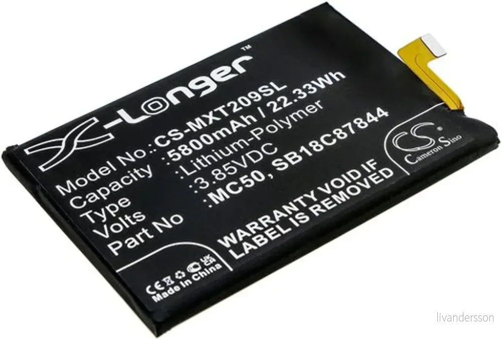 Batteri til Motorola XT2091-3, 3.85V, 5800 mAh v:5555273