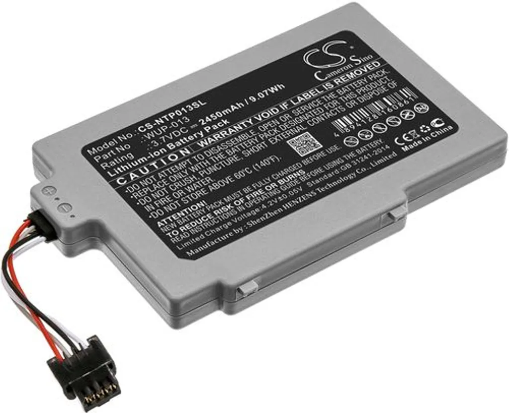 Batteri til Nintendo WUP-010, 3.7V, 2450 mAh v:6567000