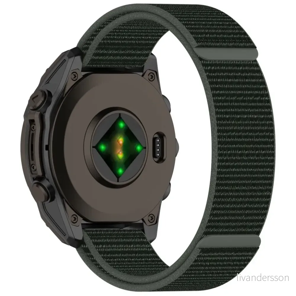 Garmin Fenix ​​8 47mm osv. Klokkereim i nylon – grønn v:3724244