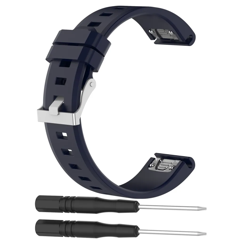 Garmin Fenix 5/Forerunner 935/Approach S60 etc. Klokkereim i silikon – Blå v:2039541