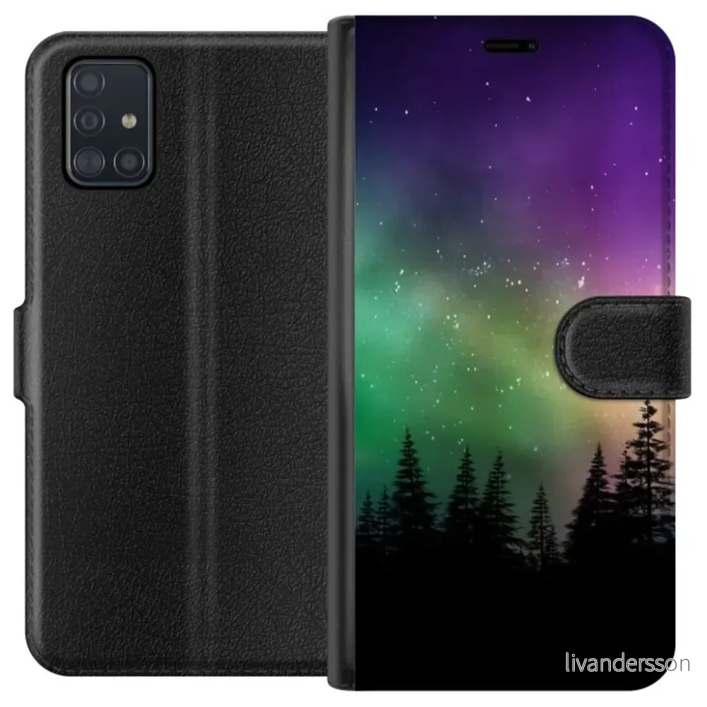 Samsung Galaxy A51 Sort Lommebokdeksel Norrsken v:8587336