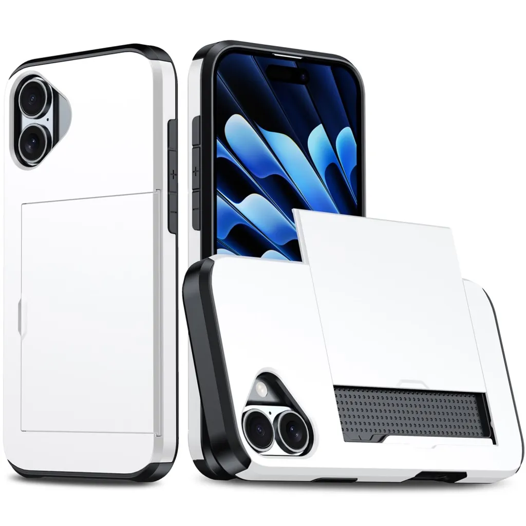 iPhone 16 deksel med kortspor – Hvit v:2102910