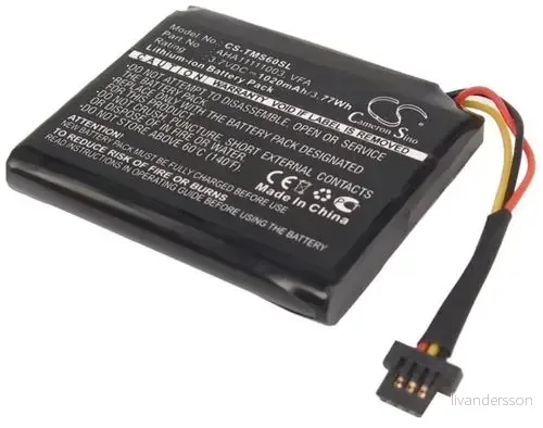 Batteri til Tomtom Start 60, 3.7V, 1020 mAh v:2798904