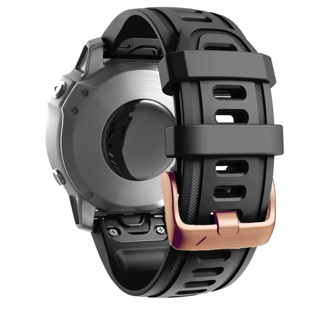 Garmin Fenix 7S/6S/5S/Instict 2 etc. Silikon Klokkereim – Svart v:1151523 Garmin Fenix 7S/6S/5S/Instict 2 etc. Silikon Klokkereim – Svart v:1151523