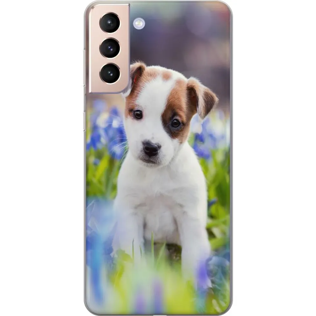 Samsung Galaxy S21 Gjennomsiktig Telefondeksel Hundvalp v:3372737