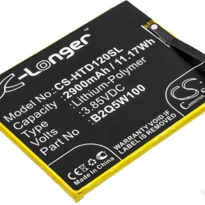 Batteri til HTC Breeze Plus, 3.85V, 2900 mAh v:6317222 Batteri til HTC Breeze Plus, 3.85V, 2900 mAh v:6317222