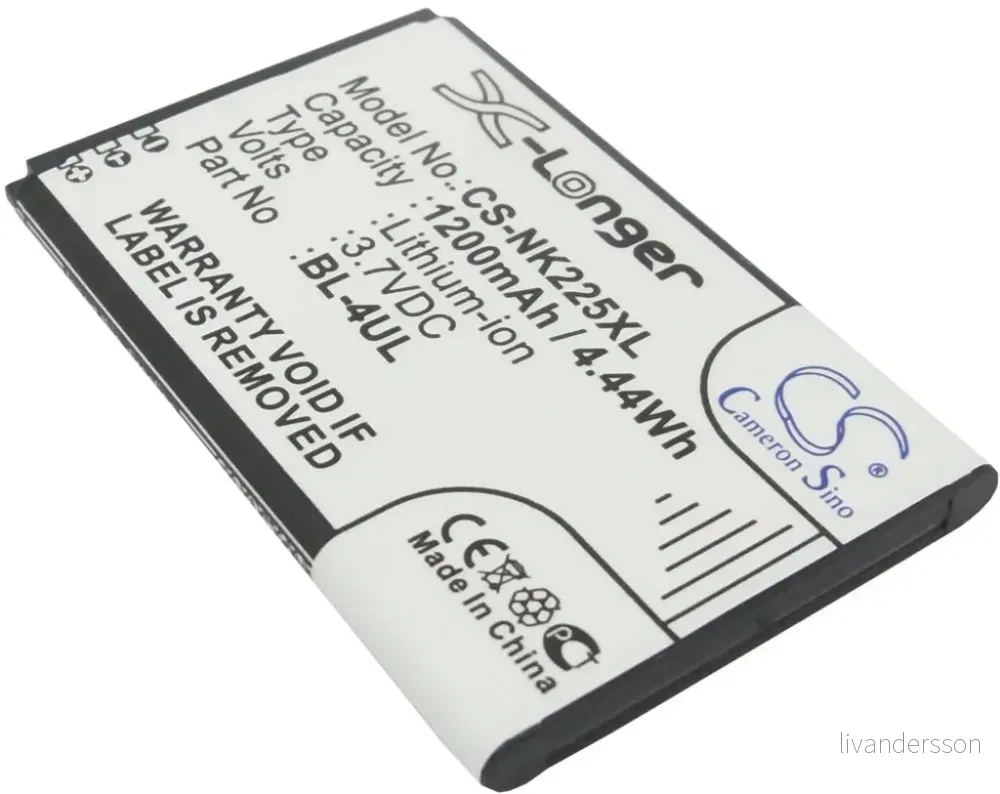 Batteri til Nokia 3310 2017, 3.7V, 1200 mAh v:9513423