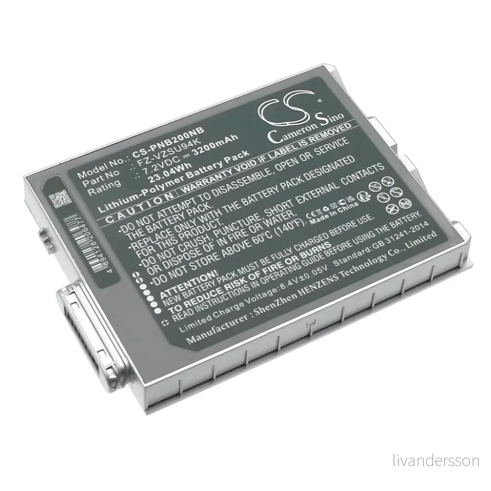 Batteri til FZ-VZSU94 for Panasonic, 7.2V, 3200mAh v:4474374