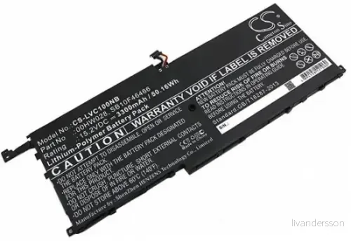 Batteri til 4ICP4/48/125 for Lenovo, 15.2V, 3440 mAh v:6150290