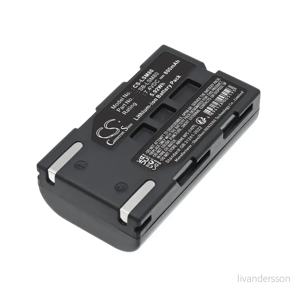Batteri til Samsung VP-D963i, 7.4V, 800 mAh v:8537864