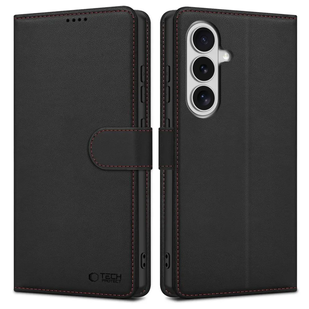 Tech-Protect Wallet Lommeboketui til Samsung Galaxy S26 – Svart/Rød v:1684247