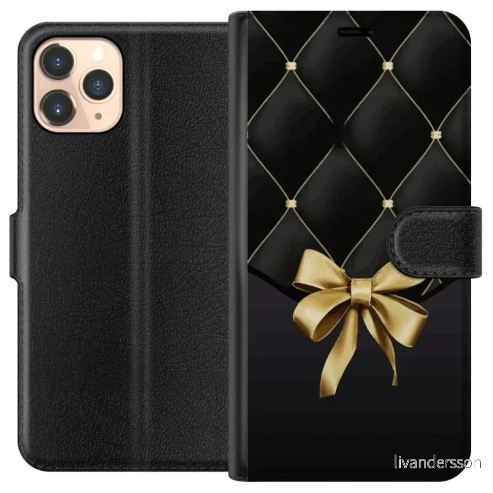Apple iPhone 11 Pro Sort Lommebokdeksel Elegant Rosett v:4984971