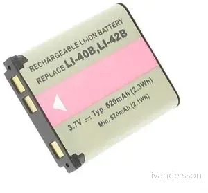 Batteri til Casio Exilim EX-N5BE, 3.6V (3.7V), 620 mAh v:3802060