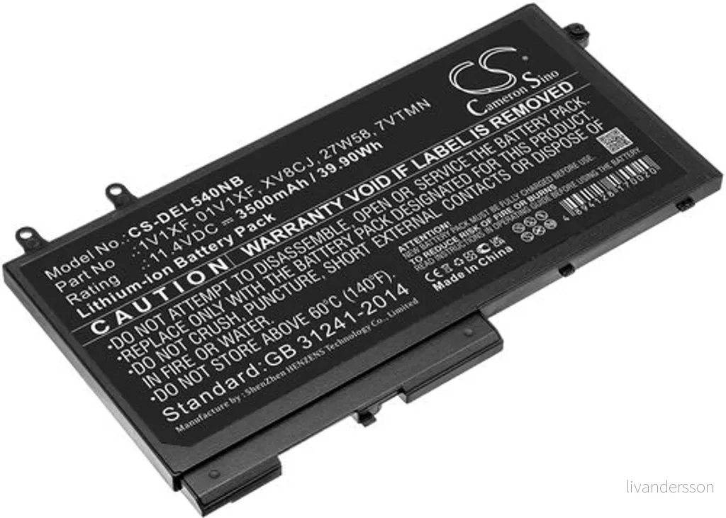 Batteri til Dell Latitude 5510, 11.4V, 3500 mAh v:9199012