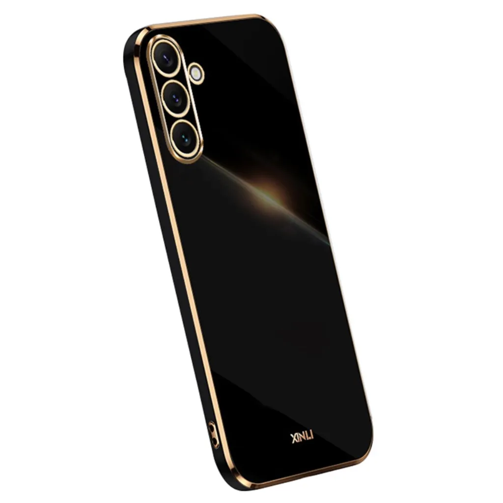 XINLI Samsung Galaxy A16 Deksel med gullramme – Svart v:8734627