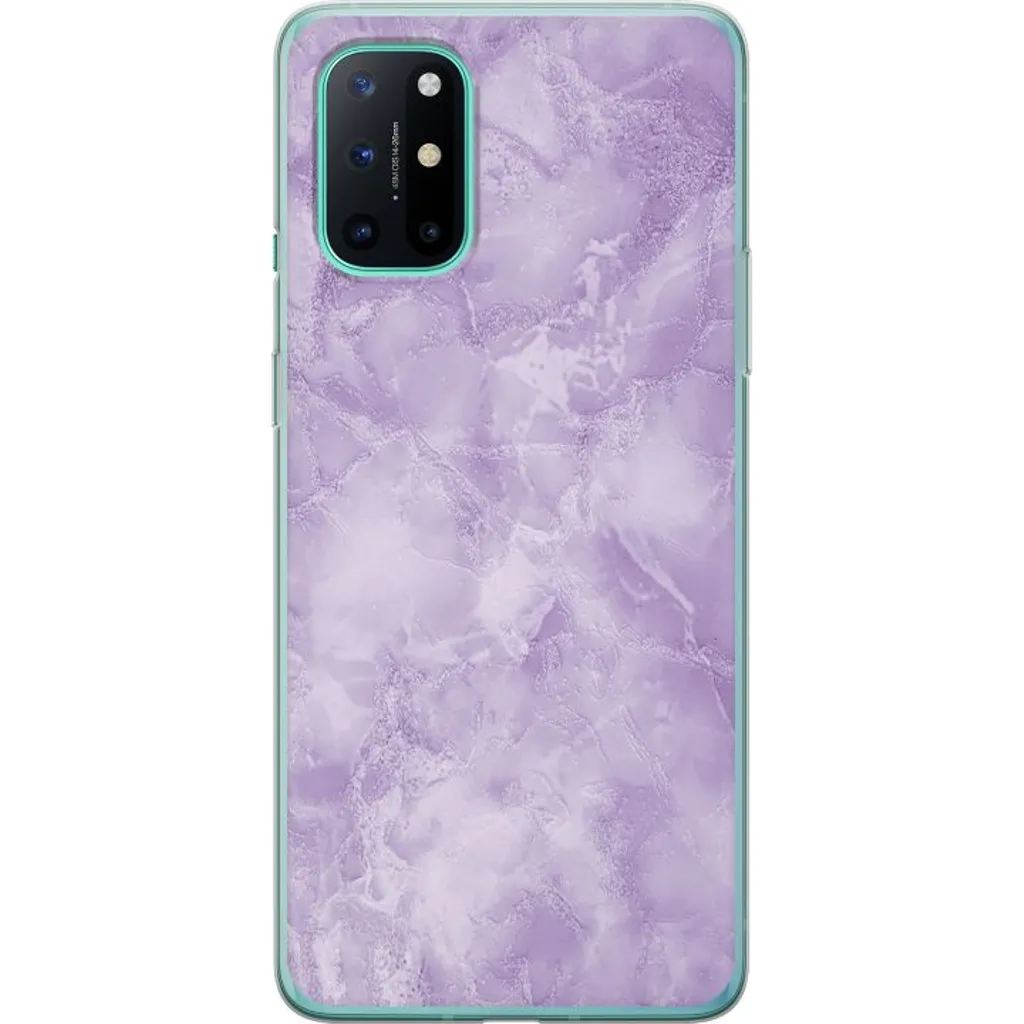 OnePlus 8T Gjennomsiktig Telefondeksel Lila marmor v:2178227