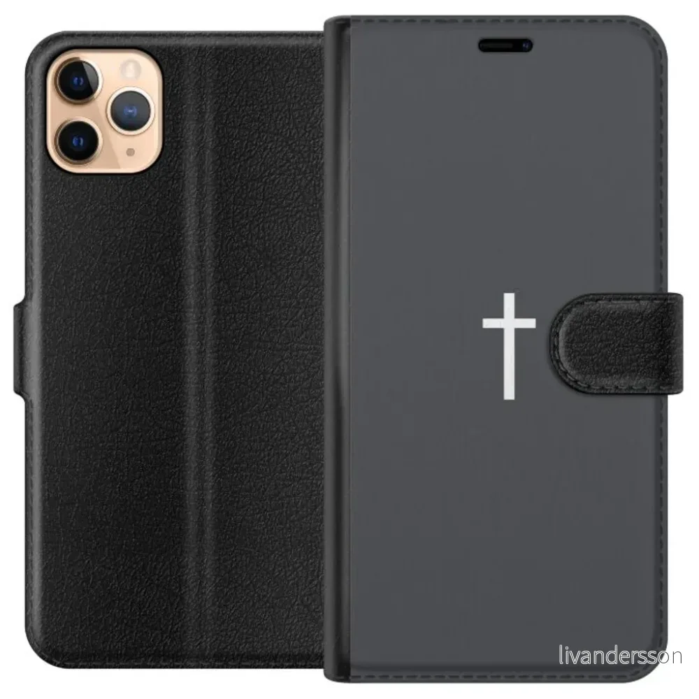 Apple iPhone 11 Pro Max Sort Lommebokdeksel Kors v:9056817