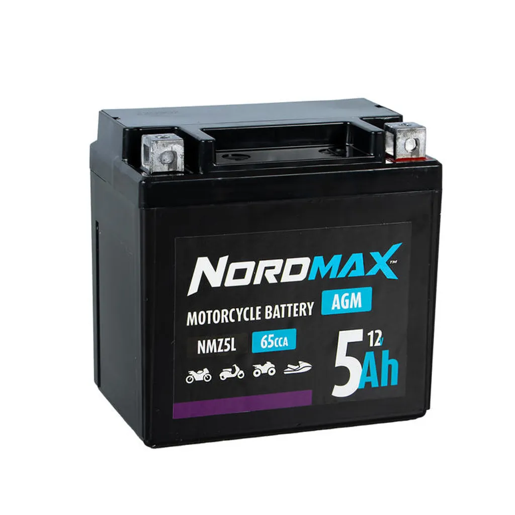 12V 5Ah Nordmax (AGM) batteri 114x69x105 v:2415477 12V 5Ah Nordmax (AGM) batteri 114x69x105 v:2415477