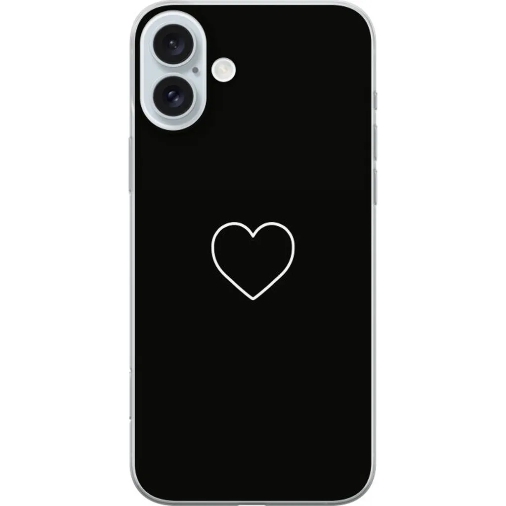 Apple iPhone 16 Plus Gjennomsiktig Telefondeksel Hjärta v:4169109