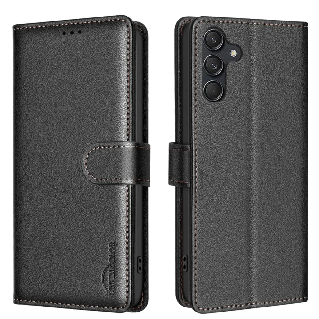 BINFEN COLOR Samsung Galaxy S24 lommeboketui – Svart v:4367677