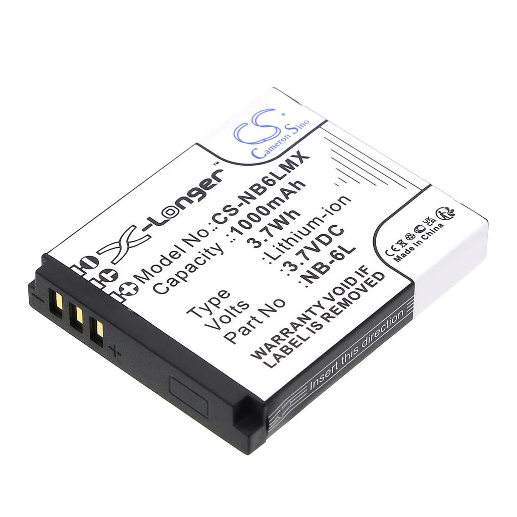 Batteri til Canon PowerShot SD1300 IS, 3,6 (3,7)V, 1000mAh v:4256614