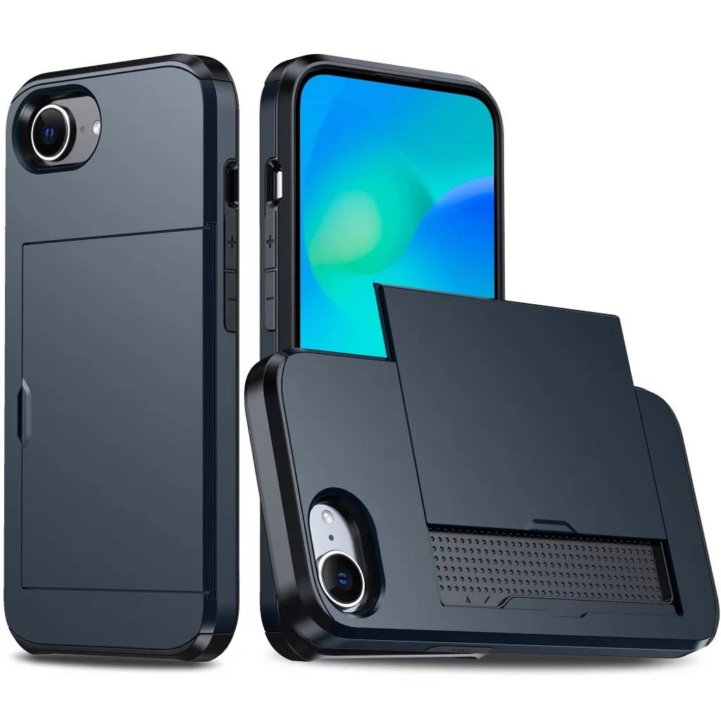 iPhone 17e/16e Deksel med kortholder – Mørkblå v:2657743