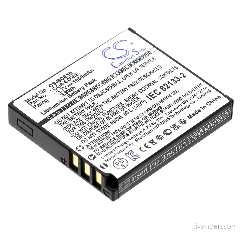 Batteri til DMW-BCE10E for Panasonic, 3.6V (3.7V) V, 750 mAh v:7732023 Batteri til DMW-BCE10E for Panasonic, 3.6V (3.7V) V, 750 mAh v:7732023