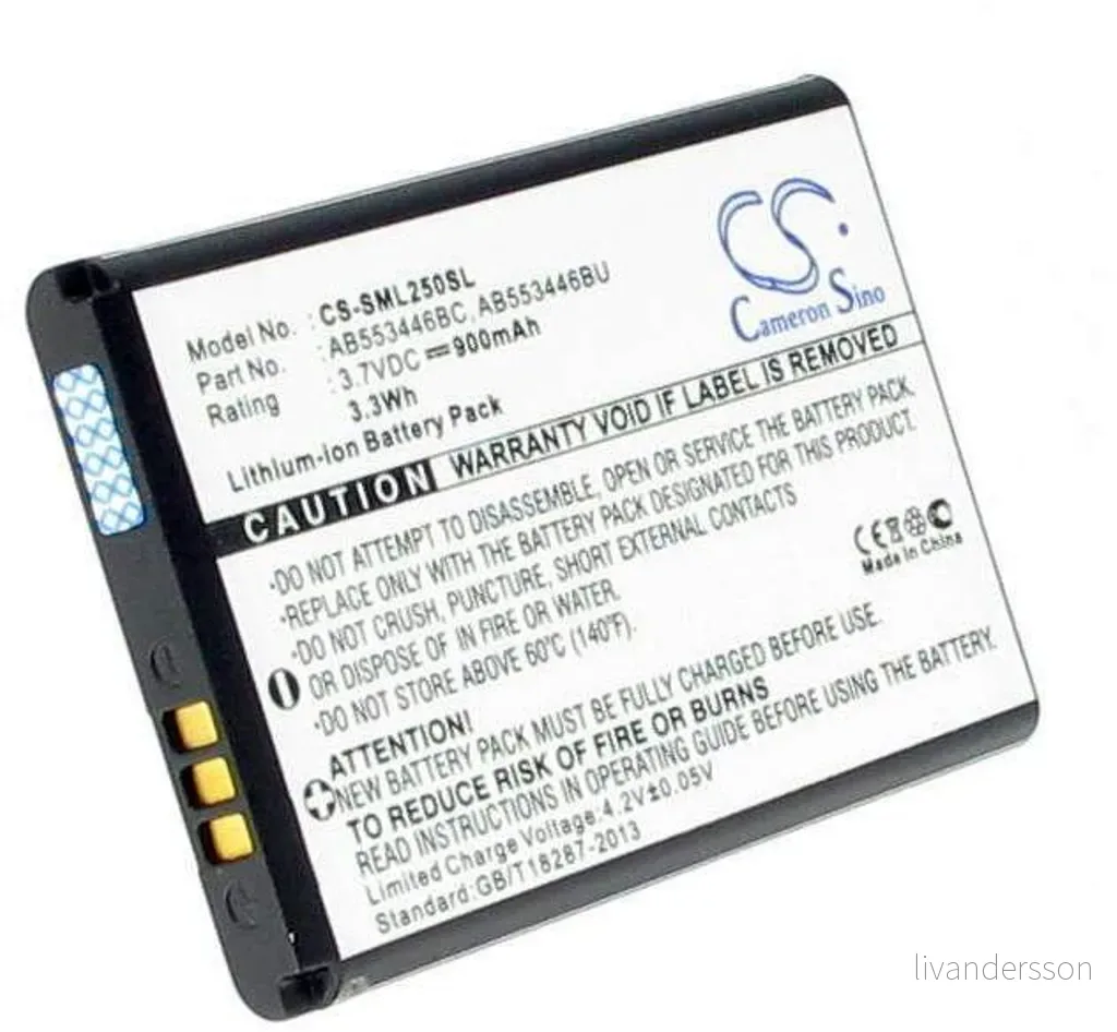 Batteri til Samsung GT-E3300, 3.7(3.6V), 900 mAh v:9649100