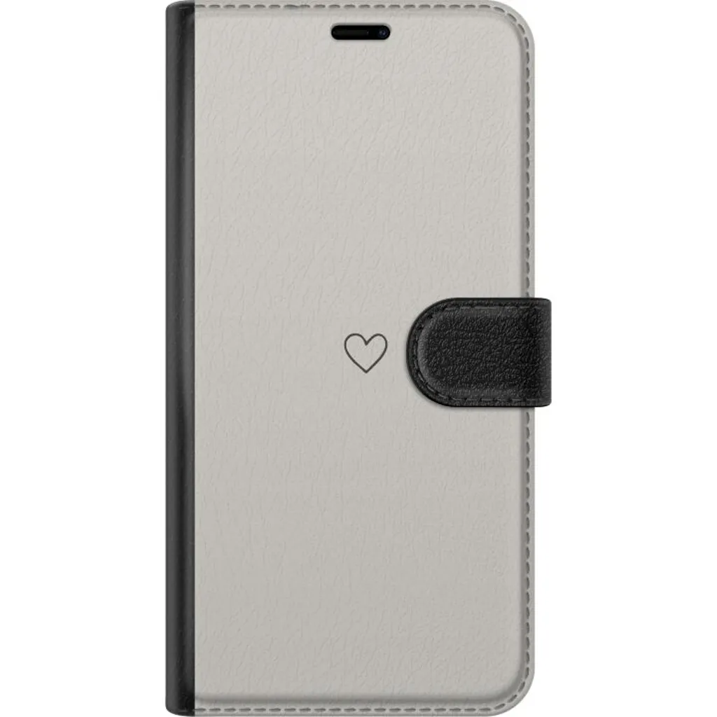 OnePlus 13R Sort Lommebokdeksel Grått hjärta v:6815021