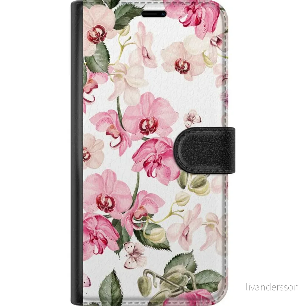 Motorola Moto G05 Sort Lommebokdeksel Rosa blommor v:6352582 Motorola Moto G05 Sort Lommebokdeksel Rosa blommor v:6352582