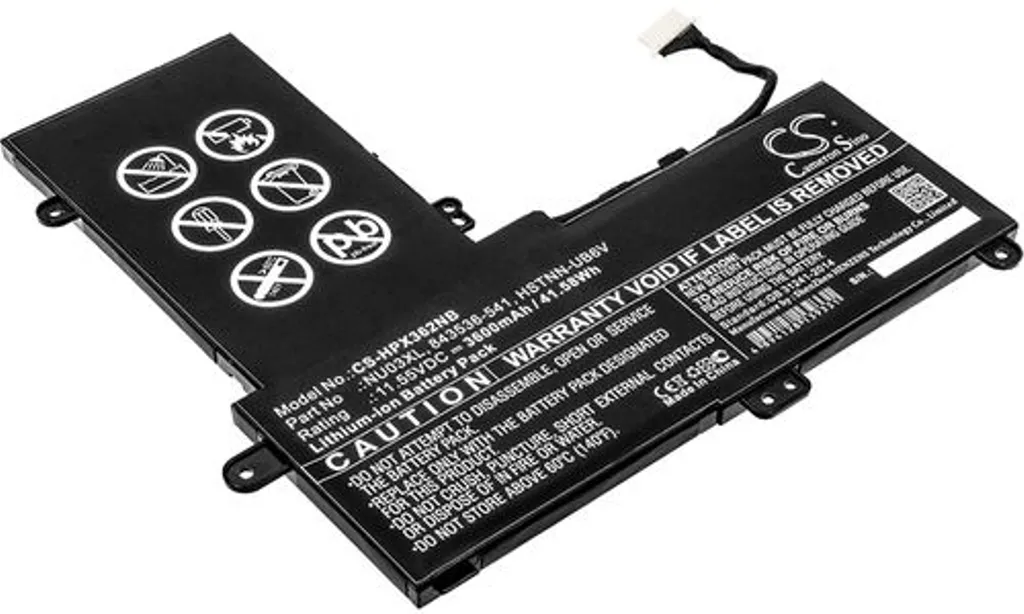 Batteri til HP Pavilion 11-U097NIA, 11.55V, 3600 mAh v:3586459