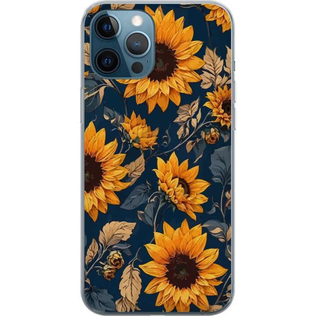 Apple iPhone 12 Pro Gjennomsiktig Telefondeksel Solrosor v:8661019