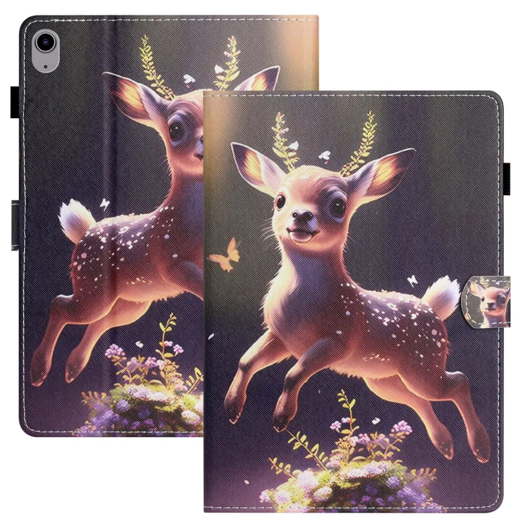 iPad 10.9" 2022 / iPad 11" 2025 etui med trykk – Hjort v:4620417