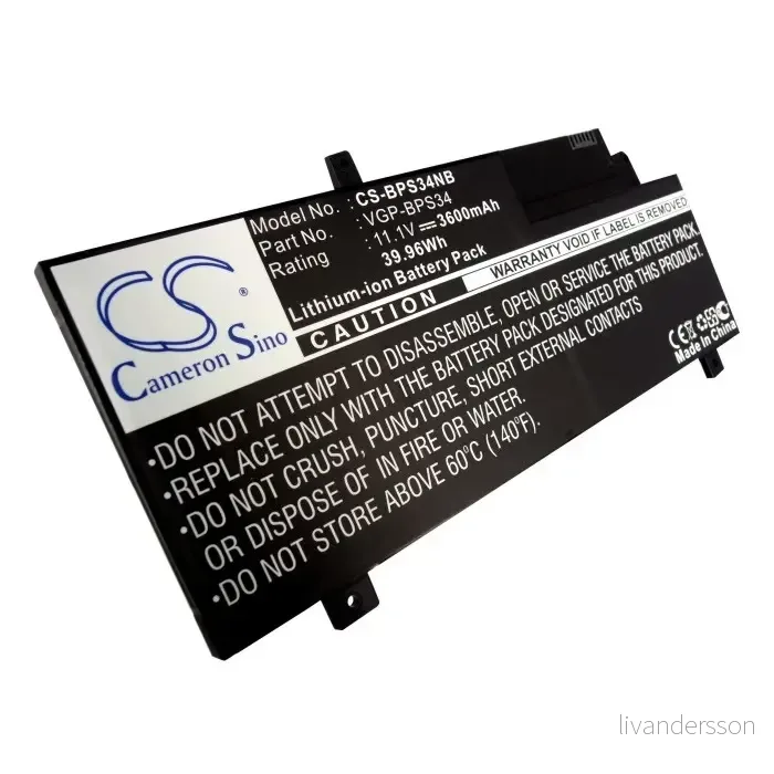 Batteri til Sony VAIO SVT21216CXB, 11.1V, 3600 mAh v:6627911