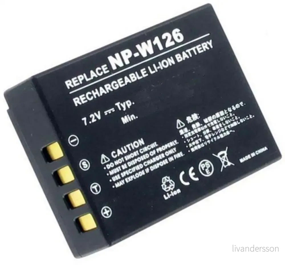 Batteri til Fujifilm X-A2, 7.4V (7.2V), 850 mAh v:9926310