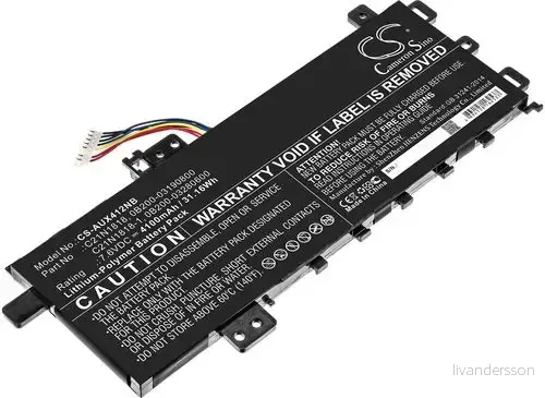 Batteri til Asus VivoBook 14 X412FA-EK839T, 7,6V, 4100mAh v:2338513